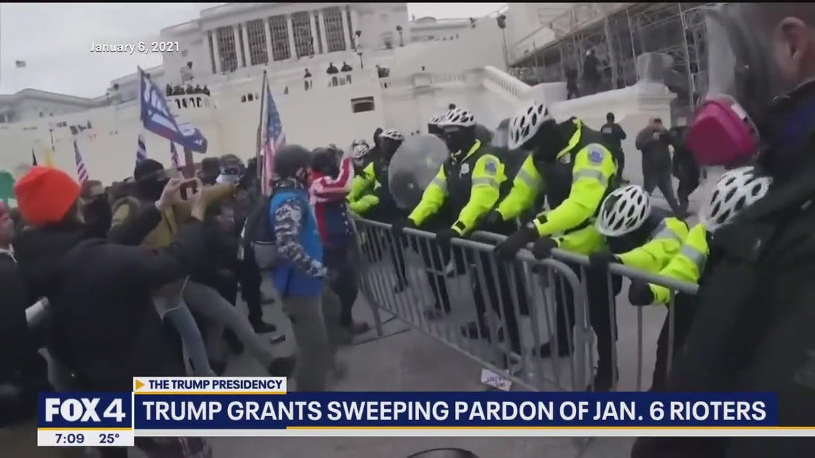 Trump pardons 1,500 cases charged in Jan. 6 riot